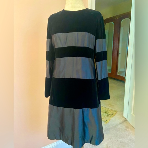 Vintage Bob Bugnand Designer Black Cocktail Dress Made in...